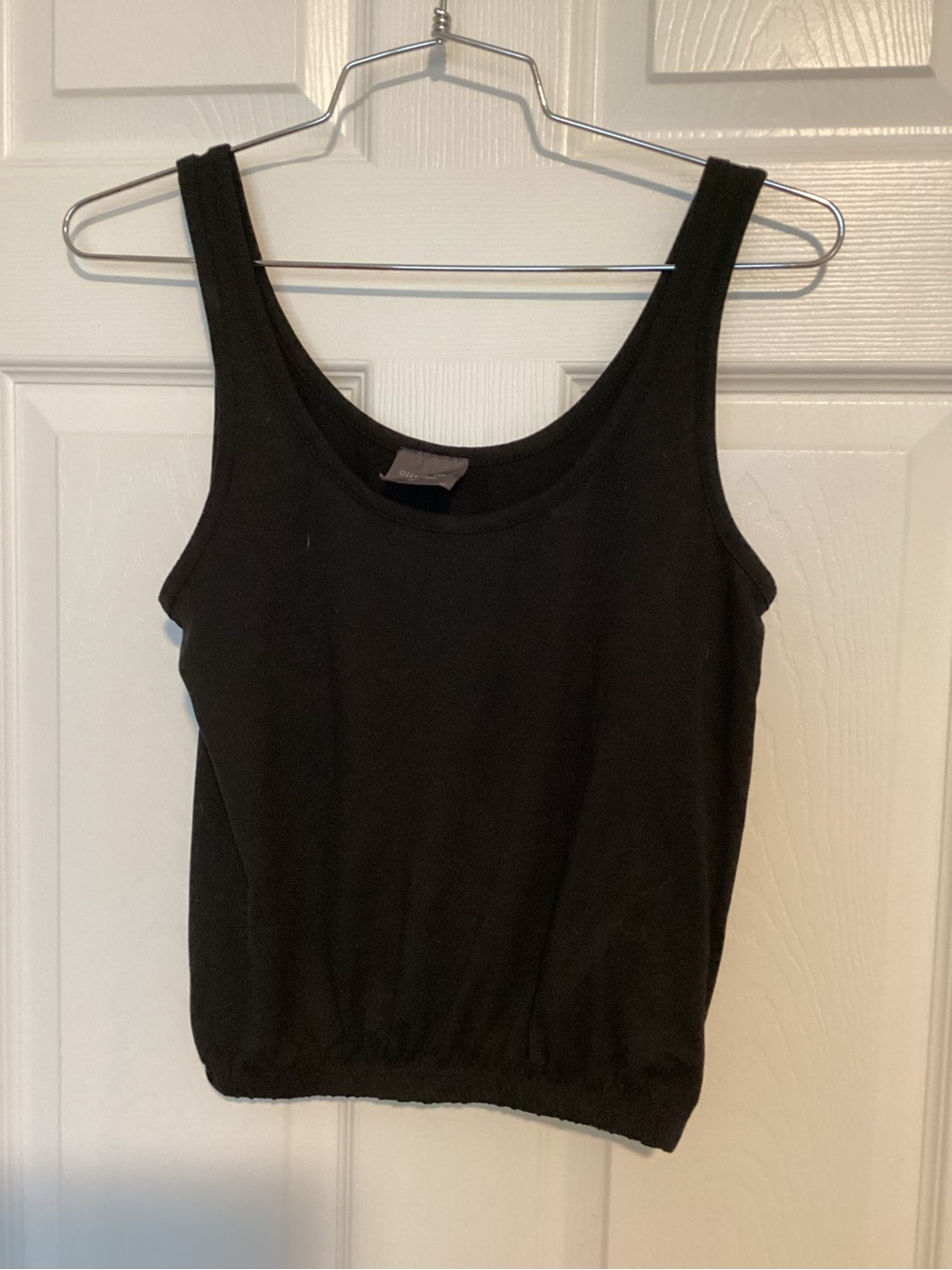 2 Olivia Rae Black Elastic-Hem Black and WhiteTank Tops